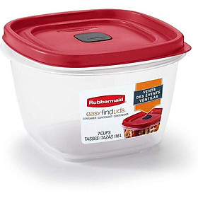 Hộp nhựa đựng thực phẩm nắp đỏ có vent Rubbermaid USA size 1.6L