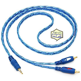 Mua Cáp loa jack 3.5 ra 2 đầu bông sen AV 1.2M bọc nhựa chống nhiễu