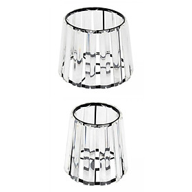 2Pcs Crystal Lampshade Chandelier Ceiling Fixture Lamp Shade Black