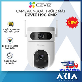 Camera 2 mắt ngoài trời Ezviz H9C - Độ phân giải 6MP, Có màu ban đêm, Quay quét 360, Đàm thoại 2 chiều - Hàng chính hãng