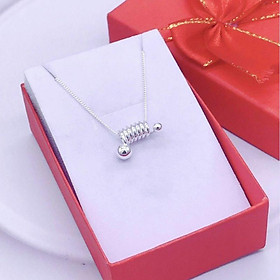 Dây chuyền bạc liền mặt lò xo  YN JEWELRY SL