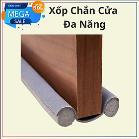 Thanh xốp gắn chân cửa chống kẹt chân cho bé, bịt khe hở, chắn gió, chặn côn trùng - Xám