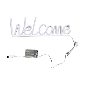Welcome Neon Signs Night Light Table Decorative Lamp Wall Hanging Lighting Neon Lights LED Signs for Coffee Bar Pub Home Decor Bedroom Hotel