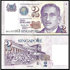 Mua 2 dollars Singapore polymer  đảo quốc sư từ - Tiền mới keng 100% - Tặng túi nilon bảo quản