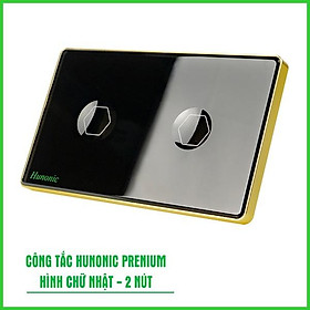 Mua Công Tắc Hunonic Premium Hình Chữ Nhật Viền Vàng  Hàng Chính Hãng