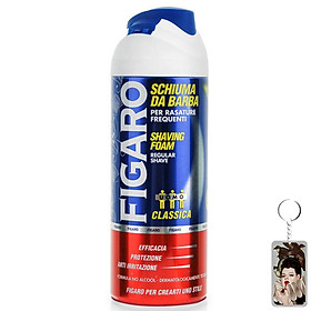 Bọt cạo râu mềm da Figaro Foam 400ml tặng kèm móc khóa