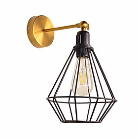 Mua Đèn tường Vintage đế mạ vàng + chao sắt kim cương - đèn tường trang trí quán cà phê TG 7370