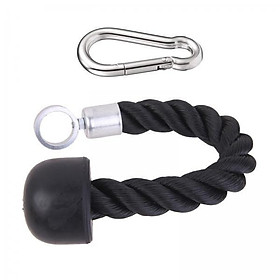2xTriceps Rope Single Grip Pulley Cable Attachment Pull Down LAT Handle Black