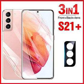 Mua Bộ dán cường lực dẻo Samsung S21 Plus (full 2 mặt và kính camera)  dán chắc nhất  không bị bong tróc phần cong