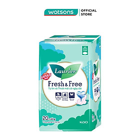 Băng Vệ Sinh Laurier Fresh & Free Siêu Mỏng Có Cánh 20 Miếng