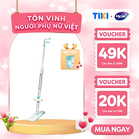 [Tặng Bông Lau] Cây Lau Nhà MyJae Sợi Microfiber Tự Vắt Phun Sương Xoay 360 Độ Thông Minh 138cm