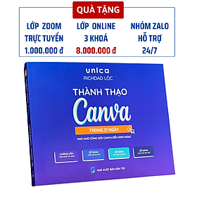 Sách Thành Thạo Canva 21 ngày - Richdad Lộc - Từ cơ bản tới nâng cao (Quà tặng 8 triệu 3 khoá học online hấp dẫn)