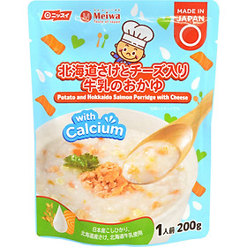 Cháo Tươi Meiwa Khoai Tây, Cá Hồi Hokkaido, Phô Mai Cho Bé Từ 12 Tháng