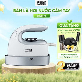 Bàn là hơi nước cầm tay mini Lebenlang LBL66673, bàn ủi hơi nước cầm tay công suất 1000W, bình chứa 90ml, nhỏ gọn và tiện lợi - hàng chính hãng