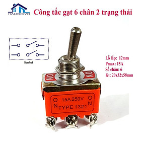 Công tắc gạt đảo chiều 6 chân 2 trạng thái