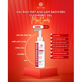 Gel Rửa Mặt Dịu Nhẹ AHA Làm Sạch Sâu CLEANSING GEL MISS CANDY 120ml,Làm Sạch Bụi Bẩn,Giảm Nhờn,Ngừa Mụn & Cân Bằng Độ PH Cho Da - PHỤNG BEAUTY