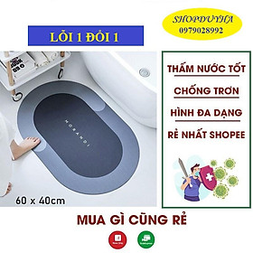 Mua Thảm chùi chân siêu thấm  lau chân thấm hút nước 5 giây  mặt thảm lót siêu mịn  đế cao su chống trượt