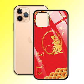 Ốp Lưng Họa Tiết Mạ Màu Vàng Ánh Kim cho điện thoại Iphone 11 Pro - 0378 7985 MOUSE05 - Phát Tài Phát Lộc - Hàng Chính Hãng