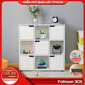 Mua Kệ sách  kệ trang trí gỗ hiện đại SMLIFE Borkum