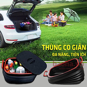 Thùng nhựa hàng cao cấp _ Thùng đựng đồ gấp gọn cốp xe LOẠI 1 nhựa dầy ABS KÈM LỚP LÓT CHỨA NƯỚC thể tích lớn đến 40 lít