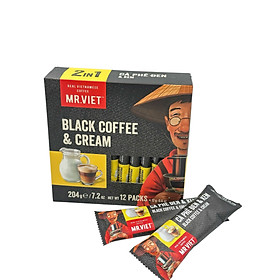 Cà phê hòa tan 2 trong 1 Mr Việt 204g (Cafe Mr Viet 2 in 1 Instant Coffee 255g)
