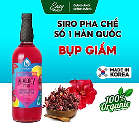 Siro Bụp Giấm Pomona Hibiscus Syrup Nguyên Liệu Pha Chế Hàn Quốc Chai Thủy Tinh 1 Lít