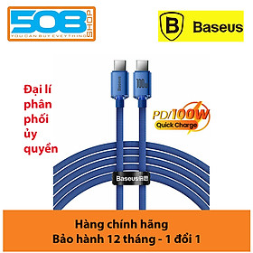 Mua Cáp sạc nhanh siêu bền C to C 100W Baseus Crystal Shine CAJY000601 (1.2m) - Hàng chính hãng