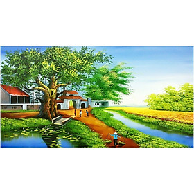TRANH ĐÍNH ĐÁ QUÊ HƯƠNG THANH BÌNH 100x68cm - tự đính