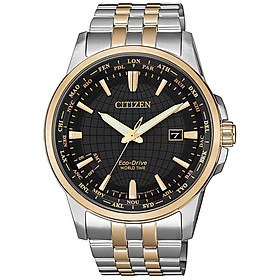 Đồng Hồ Nam Citizen World Time Eco-Drive BX1006-85E (41mm) - Dây Kim Loại - Kính Sapphire - Mặt Đen