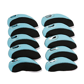 10 Pieces Golf Iron Headcovers Golf Club Head Cover Golf Accessories Guard