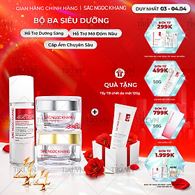 COMBO dưỡng da chuyên sâu kem dưỡng ban đêm 30g + kem dưỡng ban ngày 5 in 1 30g + Serum dưỡng trắng 30ml cho tác dụng nhanh mạnh, toàn diện