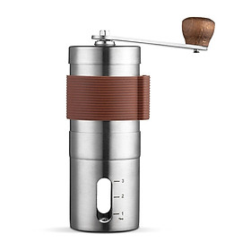 Máy xay cà phê bằng tay thân máy bằng thép không gỉ 0,8mm và giá đỡ bằng gỗ lâu dài để vận hành thoải mái