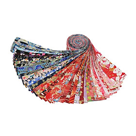 40 Pieces Cotton Fabric Strips Bundle Fabric Patchwork Supplies