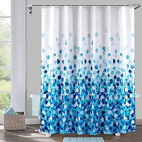 Mua Rèm Vải Chống Thấm nhà tắm in họa tiết Sỏi Xanh
