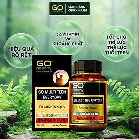 GO MULTI TEEN EVERYDAY 60 VIÊN- Viên uống cho tuổi teen nhập khẩu chính hãng GO Healthy New Zealand