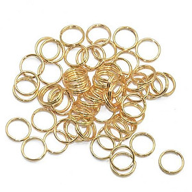 9x200pcs/Lot Steel Metal Key Split Ring Keyrings Key Chain Findings 8mm gold