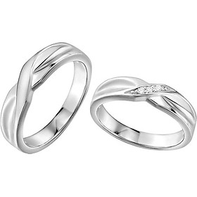 Nhẫn Đôi Bạc Hiểu Minh Nc099 Không Đổi Thay