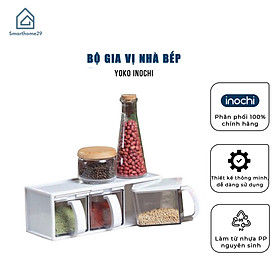 Mua Bộ Đựng Gia Vị Nhà Bếp Cao Cấp Yoko Inochi Nhật Bản - Kháng Khuẩn - Nắp Kín - Sắp Xếp Linh Hoạt An Toàn Cho Sức Khoẻ  (117 x 109 x 303 mm) - Giao màu ngẫu nhiên
