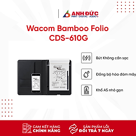 Mua Sổ Ghi Chú Điện Tử Wacom Bamboo Folio CDS-610G Chuyên Dùng Để Vẽ Mindmap - Sketches Sử Dụng Trên Tất Cả Các Loại Giấy A5 - Hàng Chính Hãng