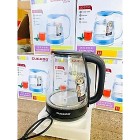 Ấm thủy tinh cooku có đèn báo vạch chia nước công suất 1500W