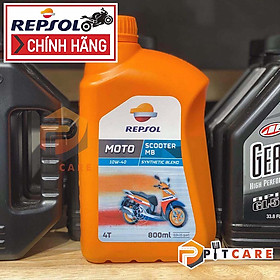 Nhớt xe tay ga cao cấp Repsol Scooter SynThetic 10W40 MB 800ml - Nhập Tây Ban Nha