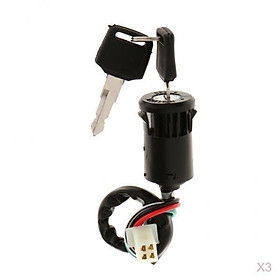 3x Ignition Switch Ignition Lock Cylinder Fit for ATV Quad & Dirt Bikes