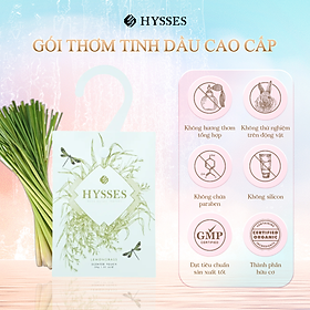 Túi Thơm Cao Cấp Hysses Scented Pouch Giúp Xua Đuổi Muỗi & Côn Trùng, An Toàn Cho Trẻ Nhỏ, Giảm Căng Thẳng, Khử Mùi, Làm Thơm Phòng, Tủ Quần Áo Với Tinh Dầu Sả Chanh Hữu Cơ Tự Nhiên