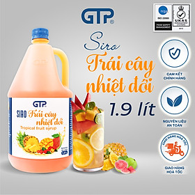 Siro Trái cây tổng hợp GTP (1.9L/chai) - Chuyên dùng pha chế: Trà sữa, Trà trái cây, Cocktail, Mocktail