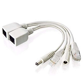 BÁO GIÁ Dây Cáp Truyền Tín Hiệu | Shopee Lazada Sendo Tiki mới nhất 18 Bộ 2 cáp truyền tín hiệu jack poe cho camera ip thông thường (đầu nguồn 5.5x2.5mm)
