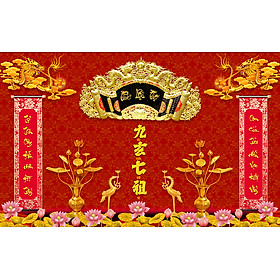 Mua Tranh dán tường trang trí bàn thờ phòng thờ Cửu Huyền Thất Tổ CHTT_008 nhiều kích thước