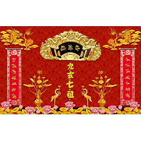 Mua Tranh dán tường trang trí bàn thờ phòng thờ Cửu Huyền Thất Tổ CHTT_008 nhiều kích thước