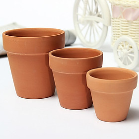 combo 10 chậu đất nung màu nâu