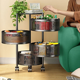KỆ ĐỂ ĐỒ ĐA NĂNG GẤP GỌN THÉP KHÔNG RỈ 3,4,5 TẦNG, CÓ BÁNH XE