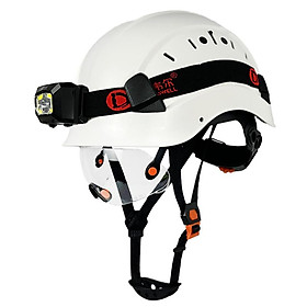 CE Xây dựng Mũ bảo hiểm an toàn với Visor Led Head Light ABS HardHat Aloft Work ANSI Công nghiệp ngoài trời Bảo vệ vào ban đêm